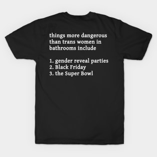 Things More Dangerous Than Trans Women In Bathrooms T-Shirt